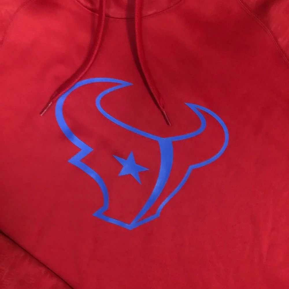 🏈 NWT Nike Houston Texans NFL Football Dri-Fit Red Hooded Sweatshirt L